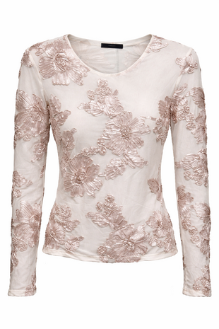 One Two Luxzuz Florana T-Shirt 708 White Sand