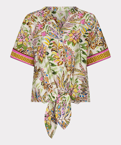 Esqualo Blouse knot Jungle print print