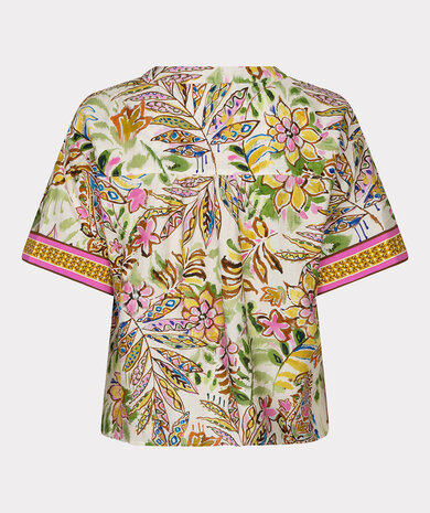 Esqualo Blouse knot Jungle print print