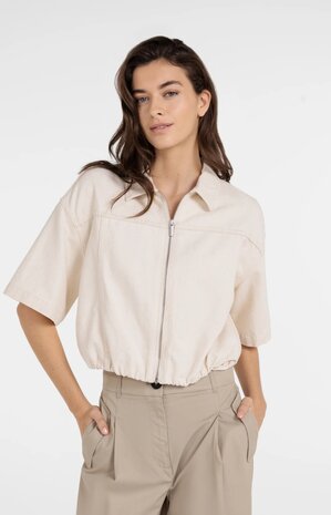 Yaya Denim look jacket cloud creme white