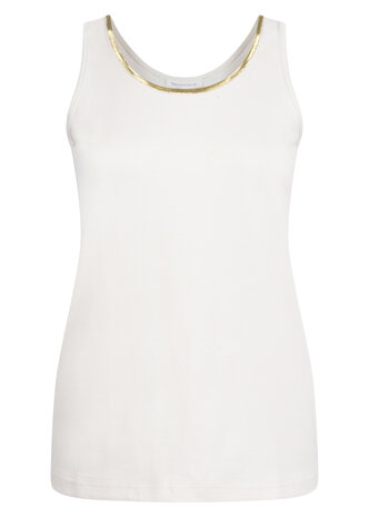 Tramontana Singlet Lurex Tape  Stone