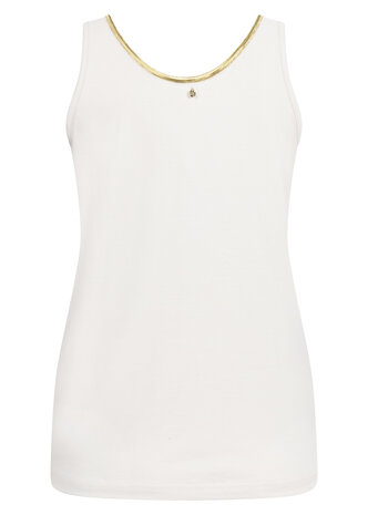 Tramontana Singlet Lurex Tape  Stone