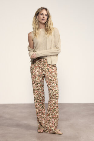 Tramontana Wide-Leg Trousers Animal Brush  PrintAloe