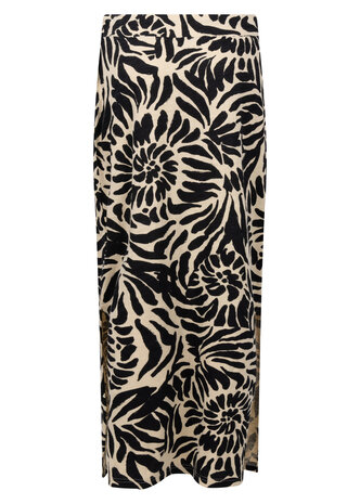 Tramontana Maxi Skirt Safari Bloom  PrintBlack&Pebble
