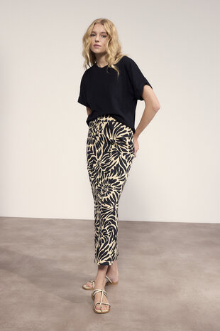 Tramontana Maxi Skirt Safari Bloom  PrintBlack&Pebble