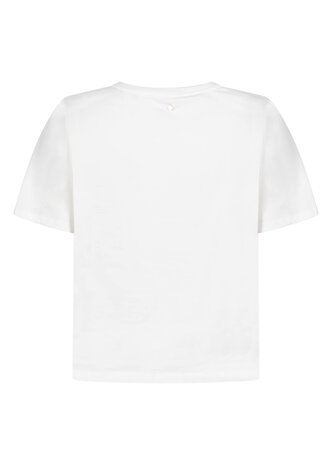Tramontana Embroidered Artwork T-Shirt  OffWhite