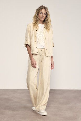 Tramontana Shimmer WideLeg Trousers  Pebble