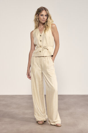 Tramontana Shimmer WideLeg Trousers  Pebble