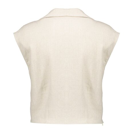 Geisha Top collar ecru linnen raw 63302-10