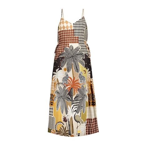 Geisha dress brown/sand/black 67407-20