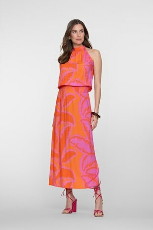 Geisha Dress halter fuchsia/orange 67358-70
