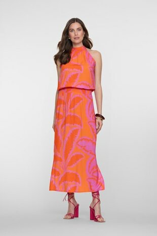 Geisha Dress halter fuchsia/orange 67358-70