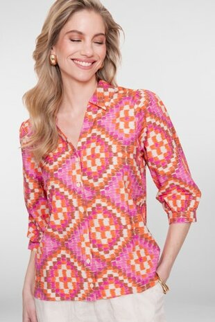 Geisha blouse pink/orange 63468-20