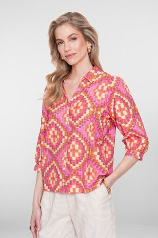 Geisha blouse pink/orange 63468-20