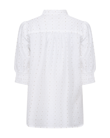 Freequent fqflory-blouse Brilliant White w. Silver