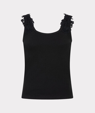 Esqualo Singlet shoulder detail black