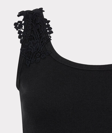 Esqualo Singlet shoulder detail black