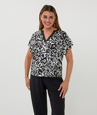 Esqualo Top Golden print