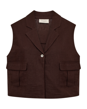 Freequent fqlava-waistcoat Coffee Bean