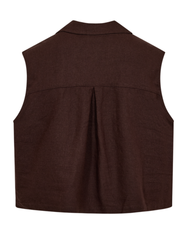 Freequent fqlava-waistcoat Coffee Bean