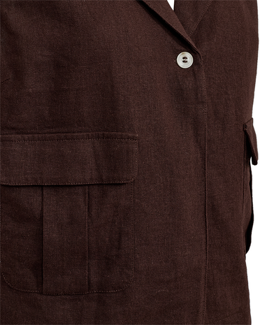 Freequent fqlava-waistcoat Coffee Bean