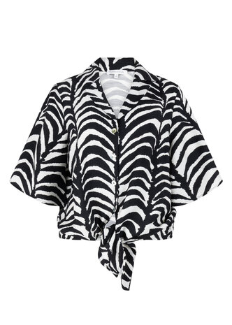 Tramontana Blouse Palm Eclipse  PrintBlacks