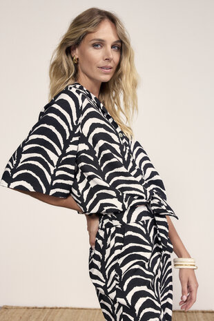 Tramontana Blouse Palm Eclipse  PrintBlacks
