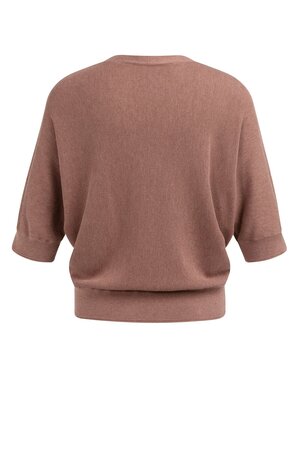 Yaya Batwing cardigan in textured knit burlwood pink melange