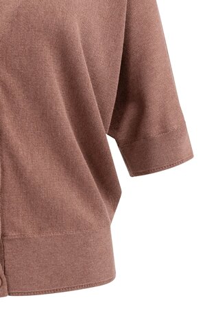 Yaya Batwing cardigan in textured knit burlwood pink melange