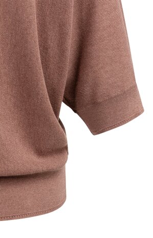 Yaya Batwing cardigan in textured knit burlwood pink melange