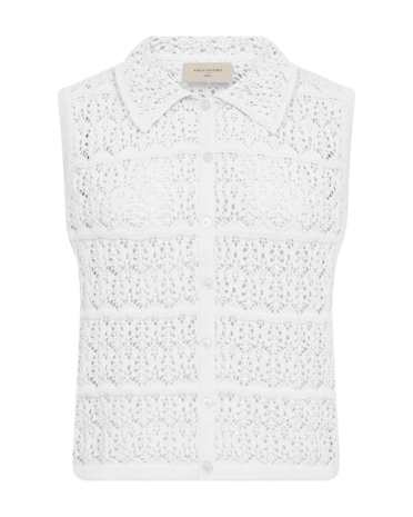 Freequent fqfraya-waistcoat Brilliant white