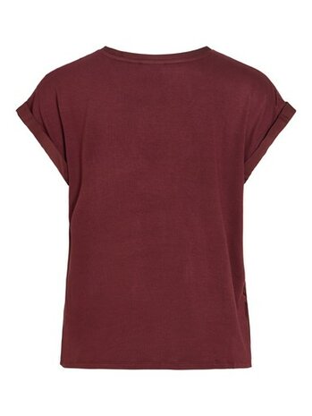 Vila viellette s/s satin top - noos Port Royale