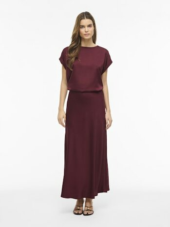 Vila viellette s/s satin top - noos Port Royale