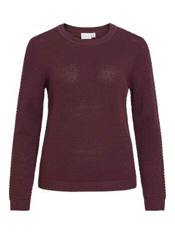 Vila vidalo o-neck l/s knit top- noos Port Royale