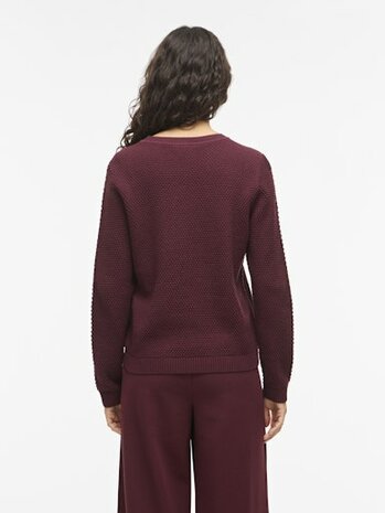Vila vidalo o-neck l/s knit top- noos Port Royale