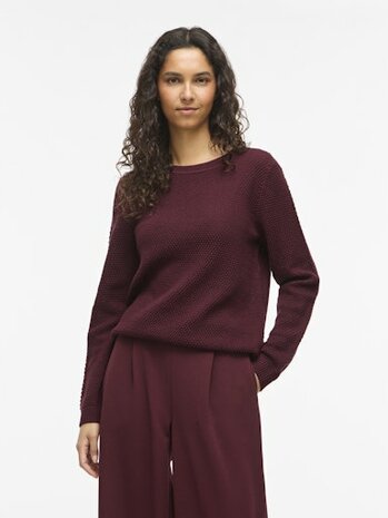 Vila vidalo o-neck l/s knit top- noos Port Royale