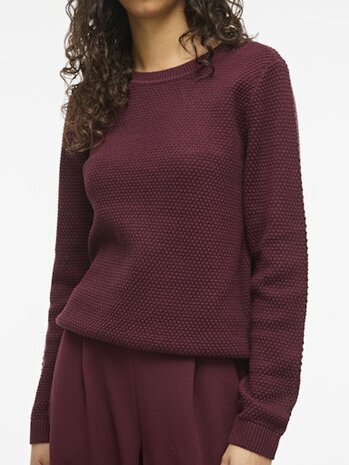 Vila vidalo o-neck l/s knit top- noos Port Royale