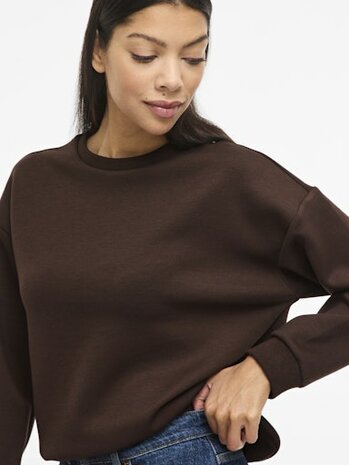 Vila visandy l/s sweat top - noos Coffee Bean