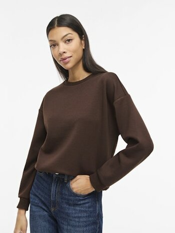 Vila visandy l/s sweat top - noos Coffee Bean