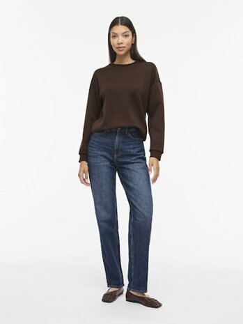 Vila visandy l/s sweat top - noos Coffee Bean