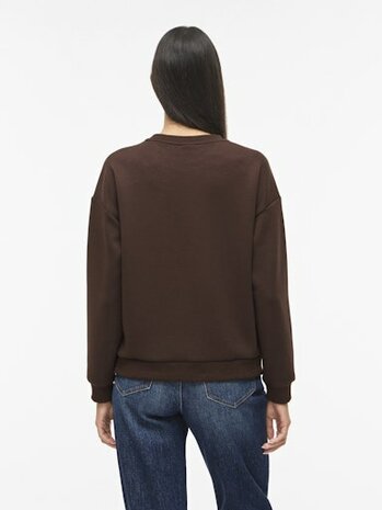 Vila visandy l/s sweat top - noos Coffee Bean