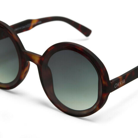 Okkia Monica OK014 CH-GR - CLASSIC HAVANA - Green Lens