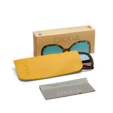 Okkia Anna OK019 CH-BP - CLASSIC HAVANA - Blue Pink Lens