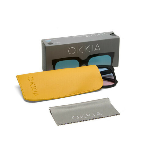 Okkia Roma OK040 BK-BP - BLACK - Blue Pink Lens