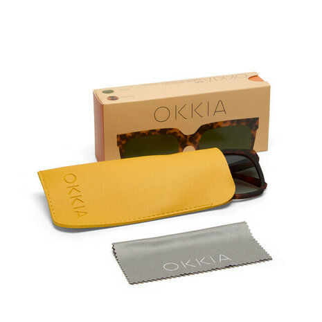 Okkia Roma OK040 CH-GR - CLASSIC HAVANA - Green Lens