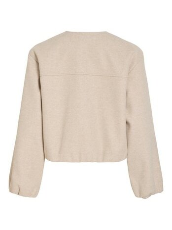 Vila vibalou l/s zipper jacket/tes Super Light Natural Melan