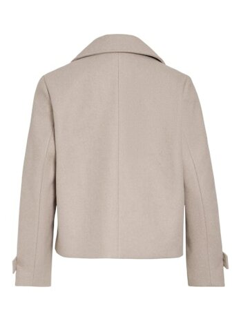 Vila visolo l/s short jacket/tes/2 Natural Melange