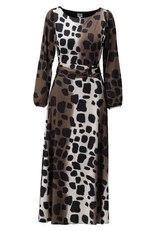K-Design Maxi jurk met dierenprint D118-P147