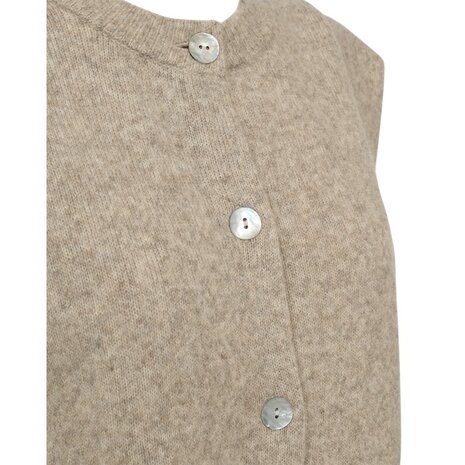 Freequent fqalpa-vest Silver Mink Melange