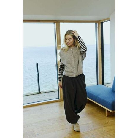 Freequent fqalpa-vest Silver Mink Melange